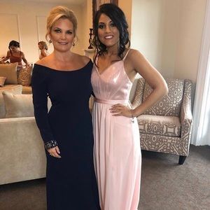 Vera wang bridesmaid dress, color is blush